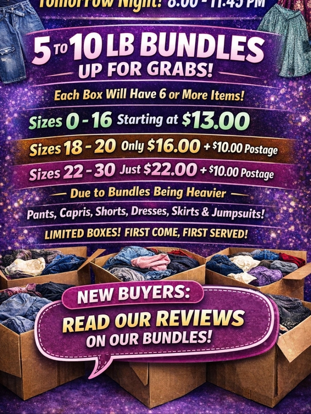 Bundle Sale Graphic - Purple Promotional Poster